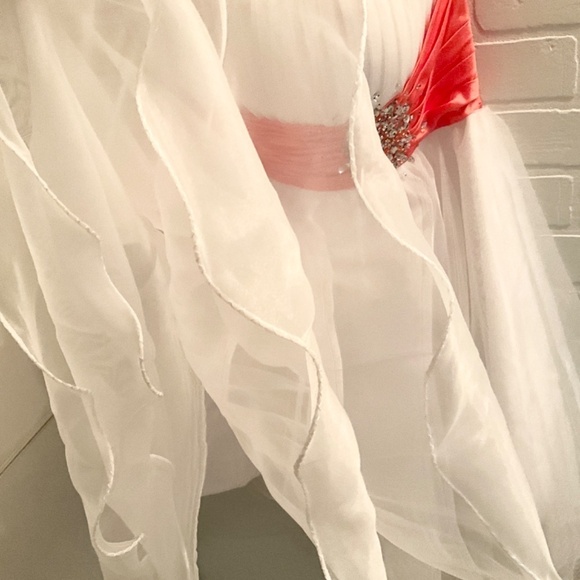 NWT JJ’S House Dress Babydoll Prom Gown Strass Organza Strapless Ruched Size S - Picture 16 of 16